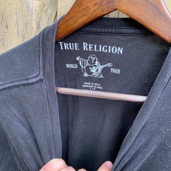 True Religion BIG LOGO T Shirt Large - Picture 2 of 3